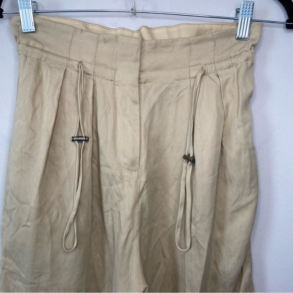 Revolve BCBG Maxazria Paper Bag Pant Pale Khaki Sz XS NWT - Picture 4 of 14